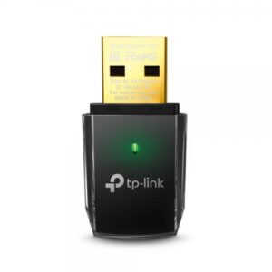 TP-LINK Antenna USB AC600 1T1R-433Mbps at 5GHz + 150Mbps at 2.4GHz- 802.11ac/a/b/g/n- USB 2.0-WPS Button-1 internal antenna