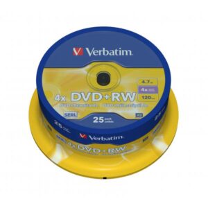 Verbatim 25 x DVD+RW - 4,7 GB 4x - argento opaco