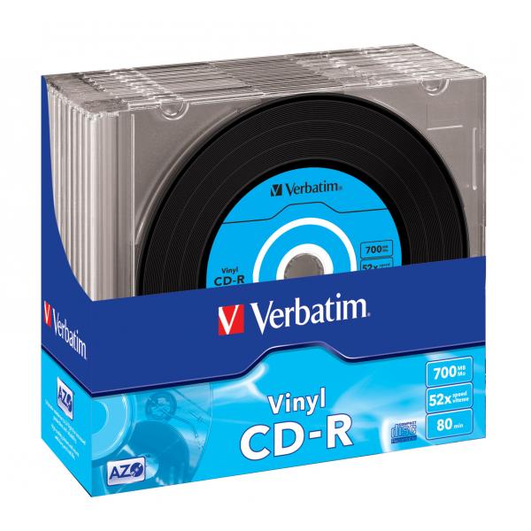 Vinile con dati Verbatim - 10 CD-R - 700 MB 52x