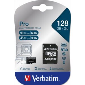 Verbatim PRO - Scheda di memoria flash (adattatore da microSDXC a SD incluso)