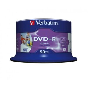Verbatim 50 x DVD+R - 4,7 GB 16x - Anello interno stampabile, superficie stampabile di qualità fotografica