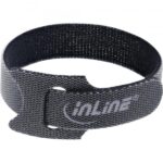 Fascette fermacavi InLine 180x12mm - chiusura in velcro - confezione da 10 - nere