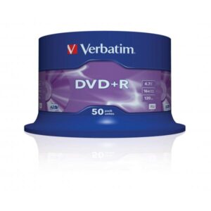 Verbatim 50 x DVD+R - 4,7 GB 16x - argento opaco