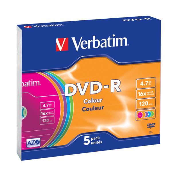 Colori fedeli - 5 DVD-R - 4,7 GB 16x