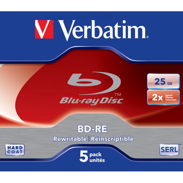 Verbatim 5 x BD-RE - 25 GB 2x - Custodia per gioielli (scatola)