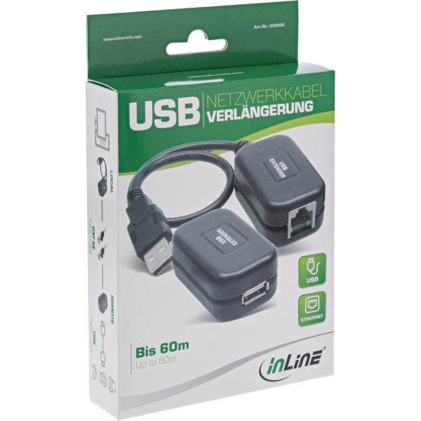 Estensione USB InLine - fino a 60 m tramite cavo di rete RJ45 Cat. 5e