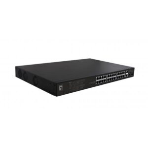 LevelOne FGP-2831, non gestito, Fast Ethernet (10/100), Power over Ethernet (PoE), montaggio in rack, 1U