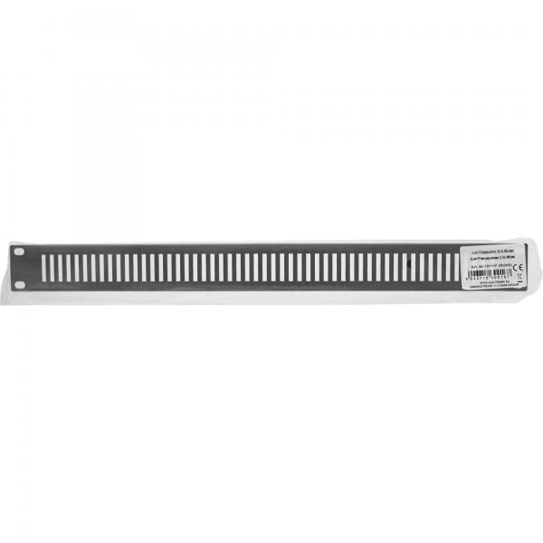 In linea 19" Piastra cieca forata - 2U - Nero RAL 9005