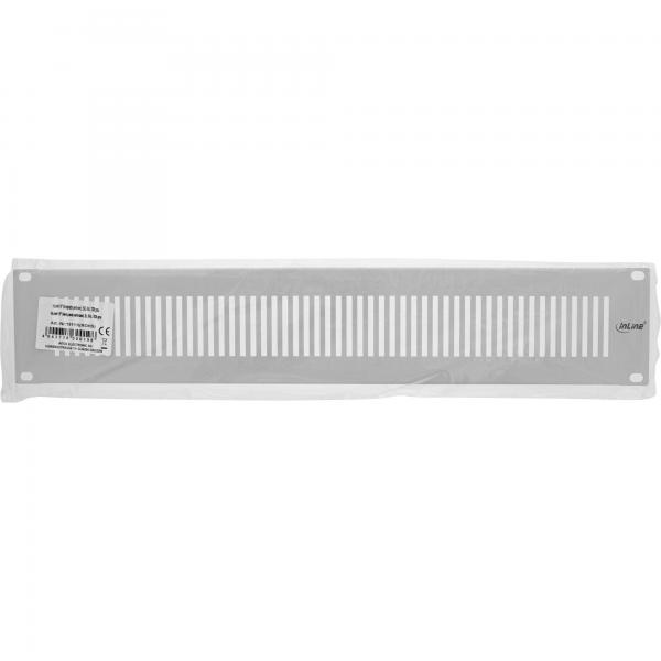 In linea 19" Piastra cieca forata - 2U - Grigio RAL 7035