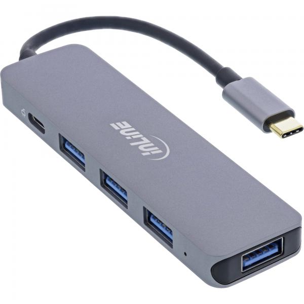 Multi hub USB-C InLine USB 3.2 (4x USB-A 5 Gb/s + USB-C (dati/PD 87 W)