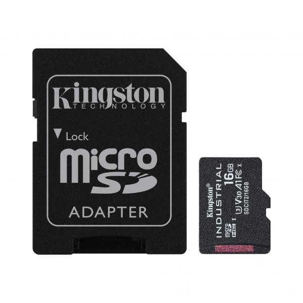 Kingston Industrial - Scheda di memoria flash (adattatore microSDHC/SD incluso)