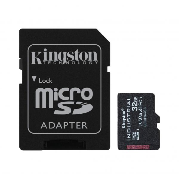 Kingston Industrial - Scheda di memoria flash (adattatore microSDHC/SD incluso)