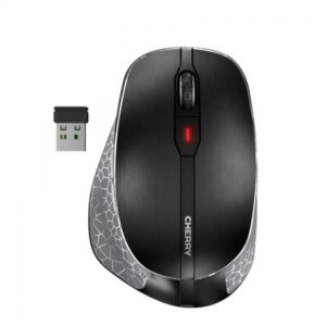 Cherry MW 8C ERGO - mouse - ergonomico - ottico - 6 pulsanti - wireless - 2,4 GHz, Bluetooth 4.0 - ricevitore wireless (USB)