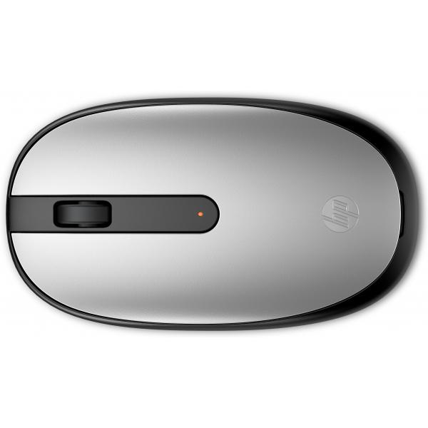 HP 240 - Mouse - per destrimani e mancini - ottico - 3 pulsanti - wireless - Bluetooth 5.1 - ricevitore wireless (USB)