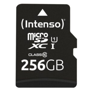 Intenso microSD 256GB UHS-I Perf CL10§ Performance, 256 GB, MicroSD, Classe 10, UHS-I, 90 MB/s, Classe 1 (U1)