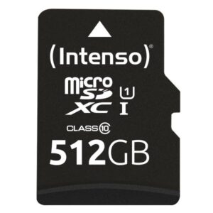 Intenso microSD 512GB UHS-I Perf CL10§ Performance, 512 GB, MicroSD, Classe 10, UHS-I, Classe 1 (U1), Resistente agli urti, Resistente alla temperatura, Impermeabile, Resistente ai raggi X