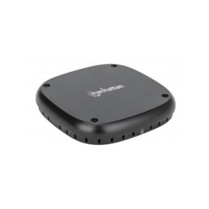 Tappetino di ricarica wireless sotto scrivania per smartphone Manhattan, si installa sotto i mobili, ricarica da 10 W, distanza di ricarica 15-30 mm, nero, cavo di alimentazione da 1,2 m, tre anni di garanzia, confezionato