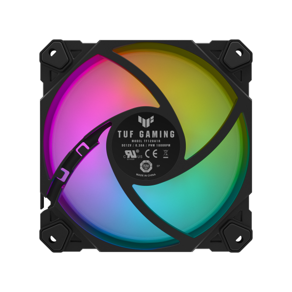 ASUS TUF Gaming TF120 ARGB - Ventola per case - 120 mm - Nero (confezione da 3)
