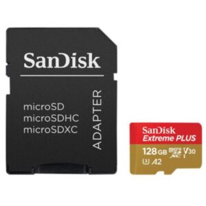 SanDisk Extreme PLUS - Scheda di memoria flash (adattatore da microSDXC a SD incluso)