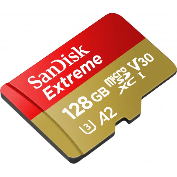 SanDisk Extreme - Scheda di memoria flash (adattatore da microSDXC a SD incluso)
