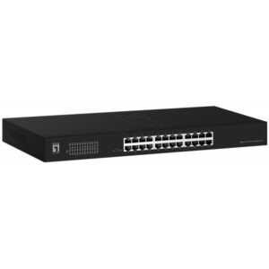 Interruttore LevelOne 24x GE GEU-2431 19quot; Kit di montaggio in rack, non gestito, Gigabit Ethernet (10/100/1000), Full Duplex, montaggio in rack, 1U