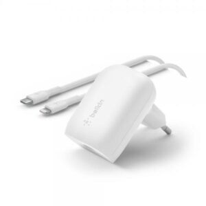 Belkin BoostCharge - Alimentatore - Tecnologia PPS - 30 Watt - 3 A - PD 3.0 (USB-C a 24 pin)