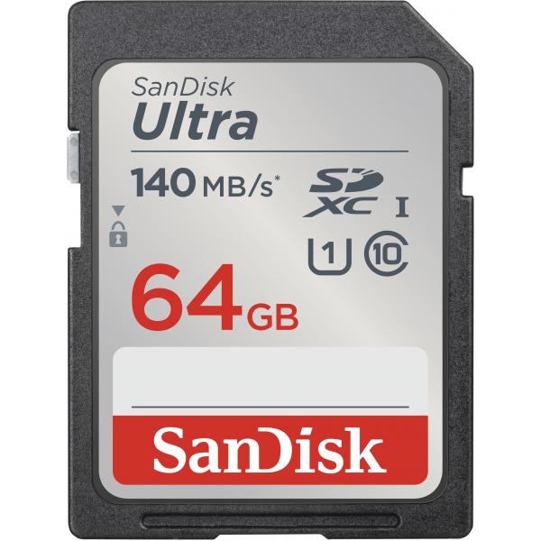 SanDisk Ultra - Scheda di memoria flash - 64 GB - Classe 10