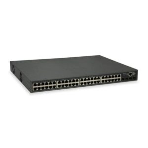Switch Gigabit PoE gestito LevelOne L3 Lite a 52 porte, 4 SFP+ da 10 GbE, 48 uscite PoE, budget energetico PoE da 400 W, gestito, L3, Gigabit Ethernet (10/100/1000), Power over Ethernet (PoE), montabile su rack