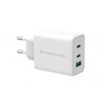 Caricabatterie USB PD GaN Conceptronic ALTHEA12W a 3 porte 65 W - Alimentatore - 65 Watt - 5 A (USB, 2 x USB-C)