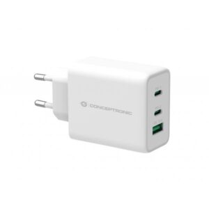 Caricabatterie USB PD GaN Conceptronic ALTHEA12W a 3 porte 65 W - Alimentatore - 65 Watt - 5 A (USB, 2 x USB-C)