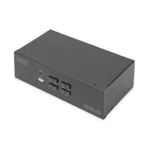 Switch KVM DIGITUS, 4 porte, doppio display, 4K, HDMI®