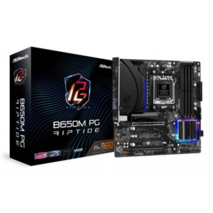 ASRock B650M PG Riptide - scheda madre - micro ATX - Socket AM5 - Chipset AMD B650 - USB 3.2 Gen 1, USB 3.2 Gen 2, USB-C 3.2 Gen2 - 2.5 Gigabit LAN - grafica integrata (CPU richiesta)
