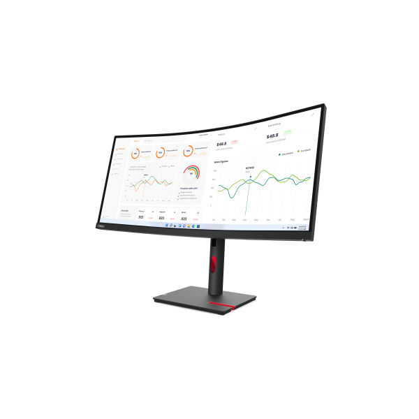 Lenovo ThinkVision T34w-30 - Monitor LED - curvo - 86,4 cm (34")