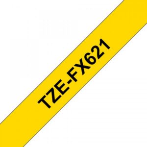 Brother TZe-FX621 - Nero su giallo - Rotolo (0,9 cm x 8 m)
