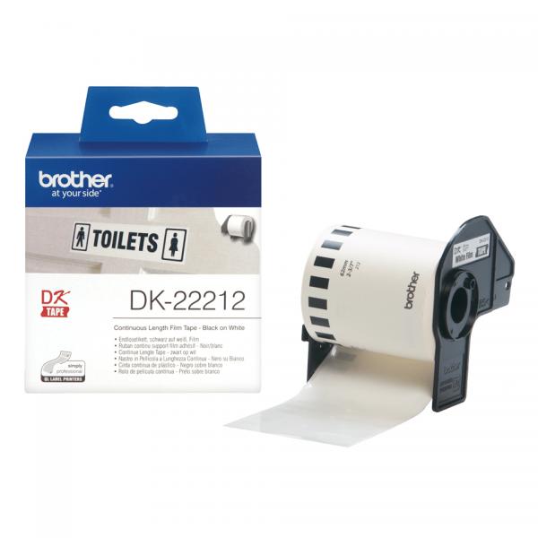 Brother DK-22212 - Adesivo permanente - bianco - Rotolo (6,2 cm x 15,2 m)