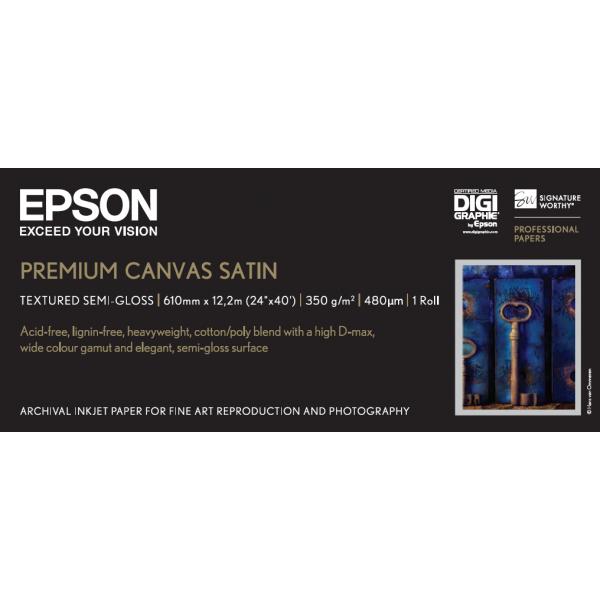 Tela Epson PremierArt resistente all'acqua - Lucida - Rotolo A1 (61,0 cm x 12,2 m)