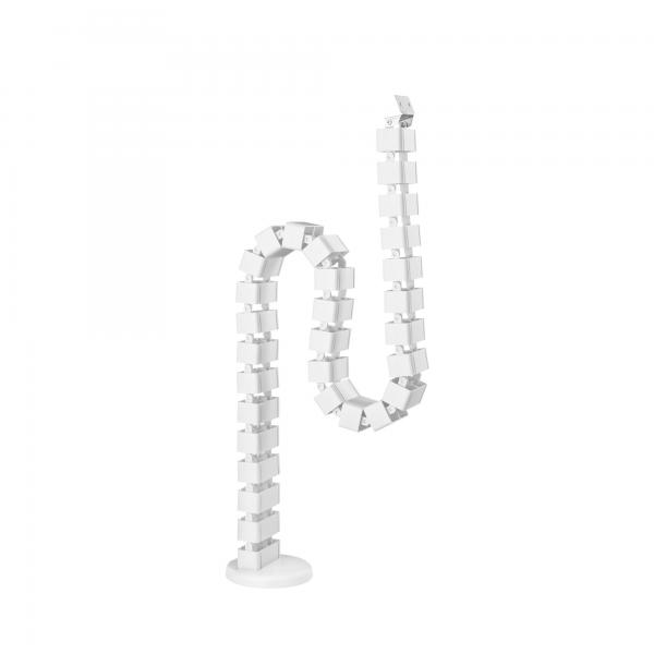 Canalina flessibile InLine per tavoli regolabili in altezza - 4 camere - bianco