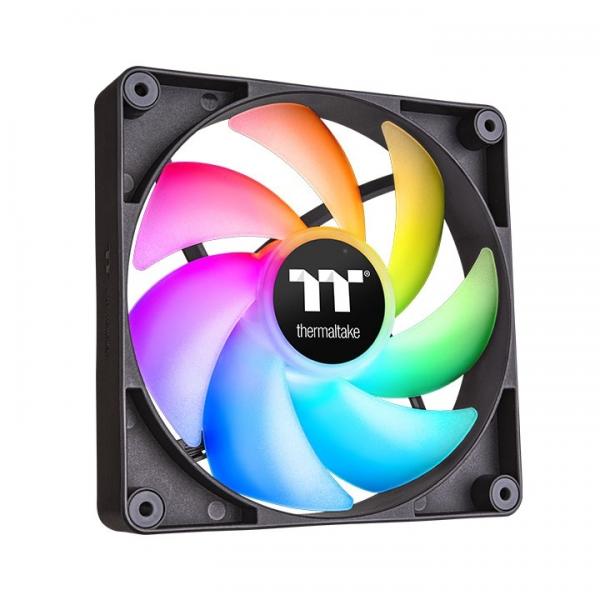 Thermaltake CT120 ARGB Sync - Ventola per case - 120 mm - Nero (confezione da 2)