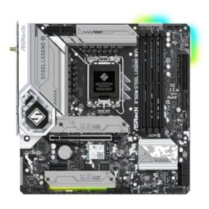 ASRock B760M Steel Legend WiFi - scheda madre - micro ATX - presa LGA1700 - chipset B760 - USB-C 3.2 Gen2, USB 3.2 Gen 2, USB 3.2 Gen 1 - 2.5 Gigabit LAN, Wi-Fi 6E, Bluetooth - grafica integrata (CPU richiesta)