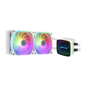 Enermax Aquafusion ADV serie ELC-AQFA240-SQA-W - sistema di raffreddamento a liquido del processore - raffreddatore a liquido per CPU da 240 mm - (per: LGA1366, AM3+, LGA2011, FM1, FM2+, LGA2011-3, AM4, LGA2066, LGA1200, LGA1700, AM5, Presa LGA115x)