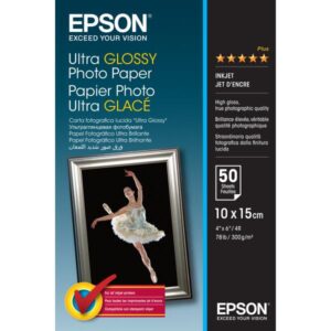 Carta fotografica Epson Ultra Glossy - Lucida - 100 x 150 mm 50 fogli di carta fotografica