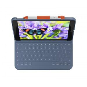 Logitech Rugged Lite - custodia con tastiera e custodia - wireless - Bluetooth LE - Classic Blue - per Apple iPad da 10,2 pollici (7a generazione, 8a generazione, 9a generazione)