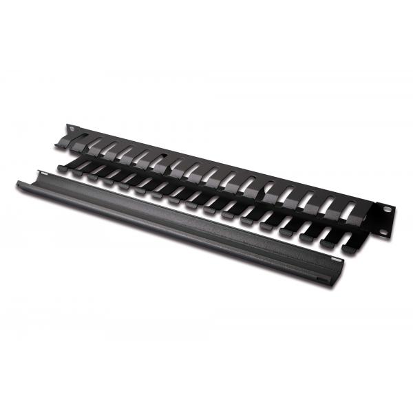 Pannello di gestione cavi DIGITUS con coperchio rimovibile per armadi da 483 mm (19), 1U