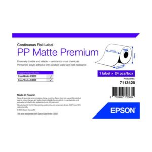 Epson Premium - Polipropilene (PP) - opaco - adesivo acrilico permanente - rotolo (5,1 cm x 29 m)