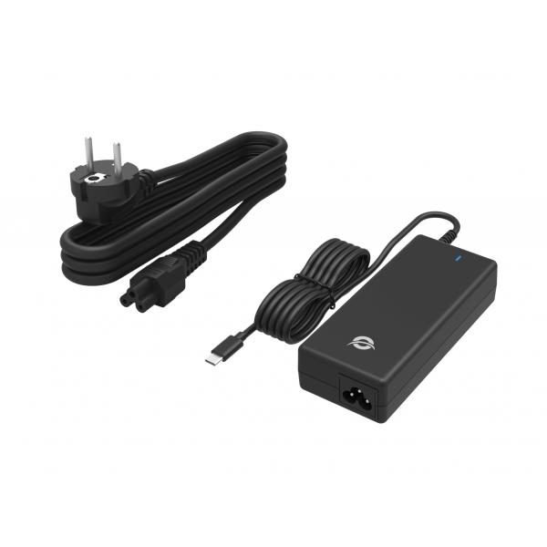 Conceptronic OZUL03BE Caricatore da tavolo USB PD GaN da 100 W, universale, per interni, 100 - 240 V, 50 - 60 Hz, 100 W, 5 - 20 V