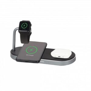 Caricabatterie wireless Verbatim - 3 in 1 + adattatore di alimentazione CA