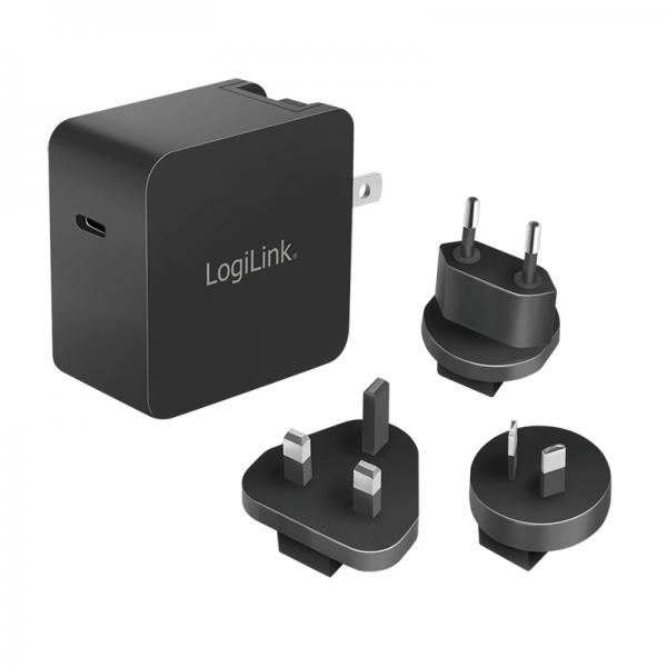 LogiLink PA0302, Drinnen, AC, 20 V, 3,25 A, Schwarz