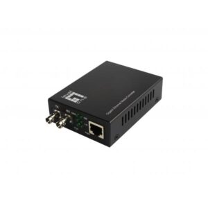 Convertitore multimediale LevelOne Gigabit RJ45 a ST, fibra ottica monomodale, 20 km, 1000 Mbit/s, 1000Base-LX, 1000Base-SX, IEEE 802.3, IEEE 802.3ab, IEEE 802.3u, IEEE 802.3z, Fast Ethernet, Gigabit Ethernet, 10.100.1000 Mbps, 10BASE-T, 100BASE-TX, 1000BASE-T