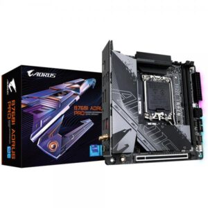 Gigabyte AORUS B760I PRO - 1.X - Scheda madre - Mini-ITX - Presa LGA1700 - Chipset B760 - USB-C 3.2 Gen2, USB-C 3.2 Gen 1, USB 3.2 Gen 2, USB 3.2 Gen 1 - LAN 2.5 Gigabit, Wi-Fi, Bluetooth - Scheda grafica integrata (CPU richiesta)