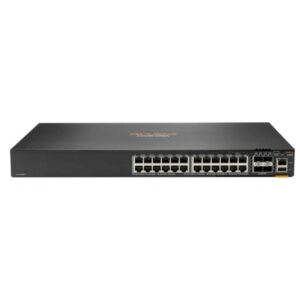 Switch HPE Aruba 6200F 24G Classe 4 PoE 4SFP+ 370W - Switch - distanza di stacking massima 10 km - L3 - gestito - 24 x 10/100/1000 (PoE+)